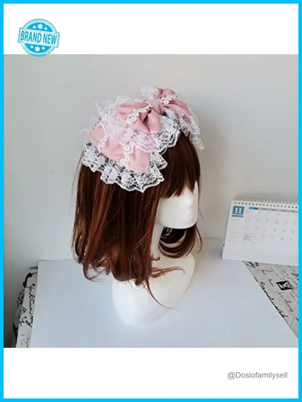 Lace Headband with Big Bow Gothic Hair Hoop for Women Cosplay